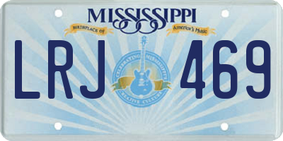 MS license plate LRJ469