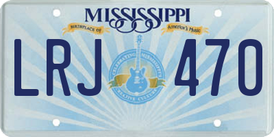 MS license plate LRJ470