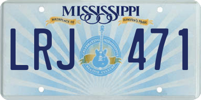 MS license plate LRJ471