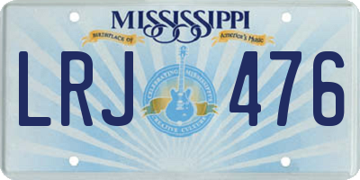 MS license plate LRJ476