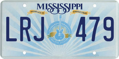 MS license plate LRJ479