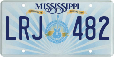 MS license plate LRJ482