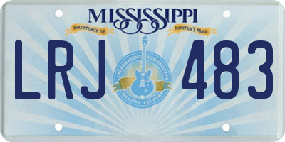 MS license plate LRJ483