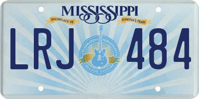 MS license plate LRJ484