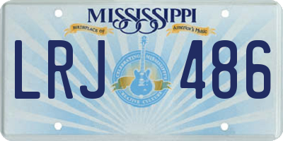 MS license plate LRJ486