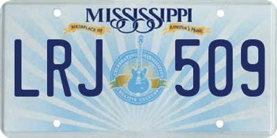 MS license plate LRJ509