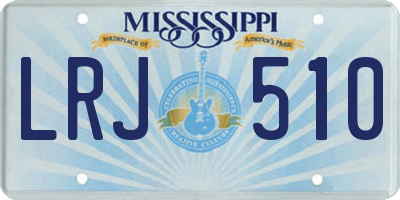 MS license plate LRJ510