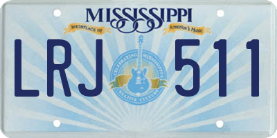 MS license plate LRJ511