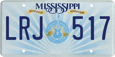 MS license plate LRJ517