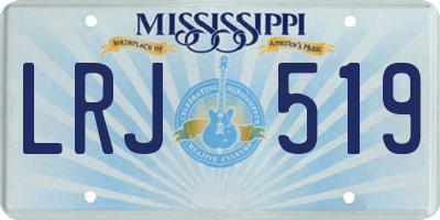 MS license plate LRJ519