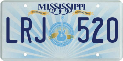 MS license plate LRJ520