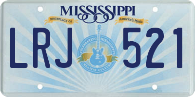 MS license plate LRJ521