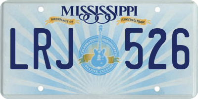 MS license plate LRJ526