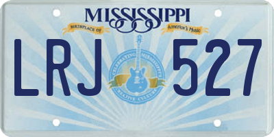 MS license plate LRJ527