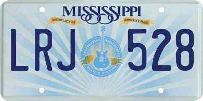 MS license plate LRJ528