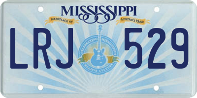 MS license plate LRJ529