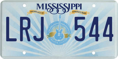 MS license plate LRJ544