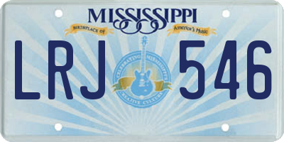 MS license plate LRJ546