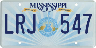MS license plate LRJ547