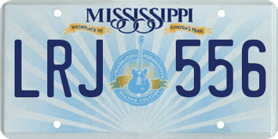 MS license plate LRJ556