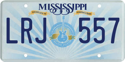 MS license plate LRJ557