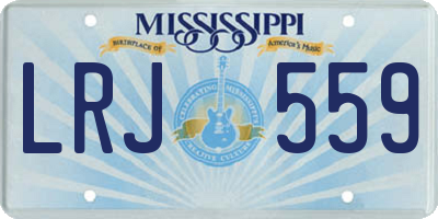 MS license plate LRJ559