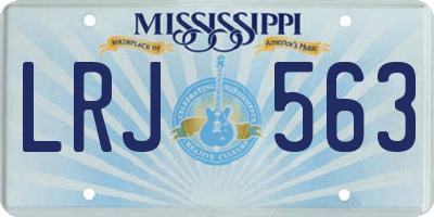 MS license plate LRJ563