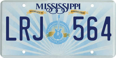 MS license plate LRJ564