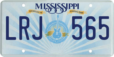 MS license plate LRJ565