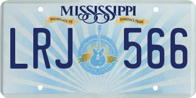 MS license plate LRJ566