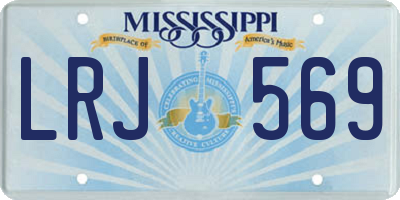 MS license plate LRJ569