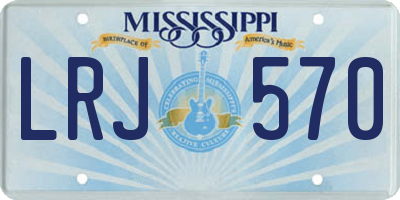MS license plate LRJ570