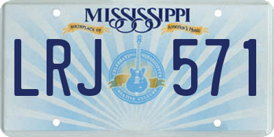 MS license plate LRJ571