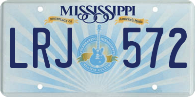 MS license plate LRJ572