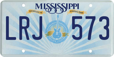 MS license plate LRJ573