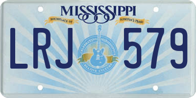 MS license plate LRJ579