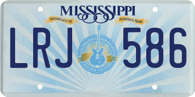 MS license plate LRJ586