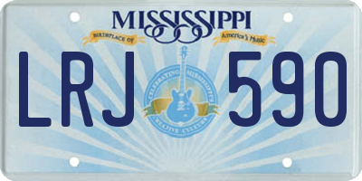 MS license plate LRJ590