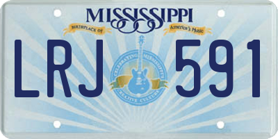 MS license plate LRJ591