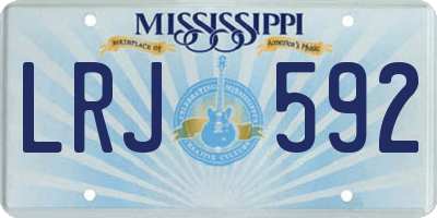 MS license plate LRJ592
