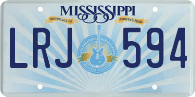 MS license plate LRJ594