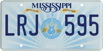MS license plate LRJ595