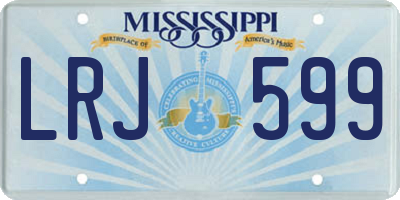 MS license plate LRJ599