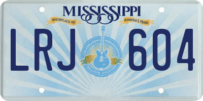 MS license plate LRJ604