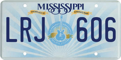 MS license plate LRJ606