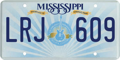 MS license plate LRJ609