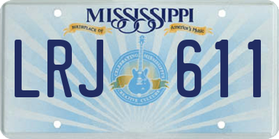 MS license plate LRJ611