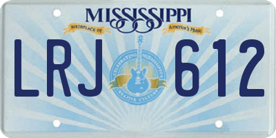 MS license plate LRJ612