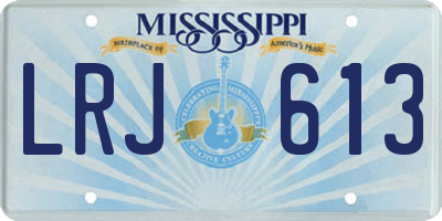 MS license plate LRJ613