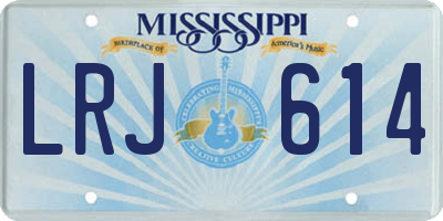 MS license plate LRJ614